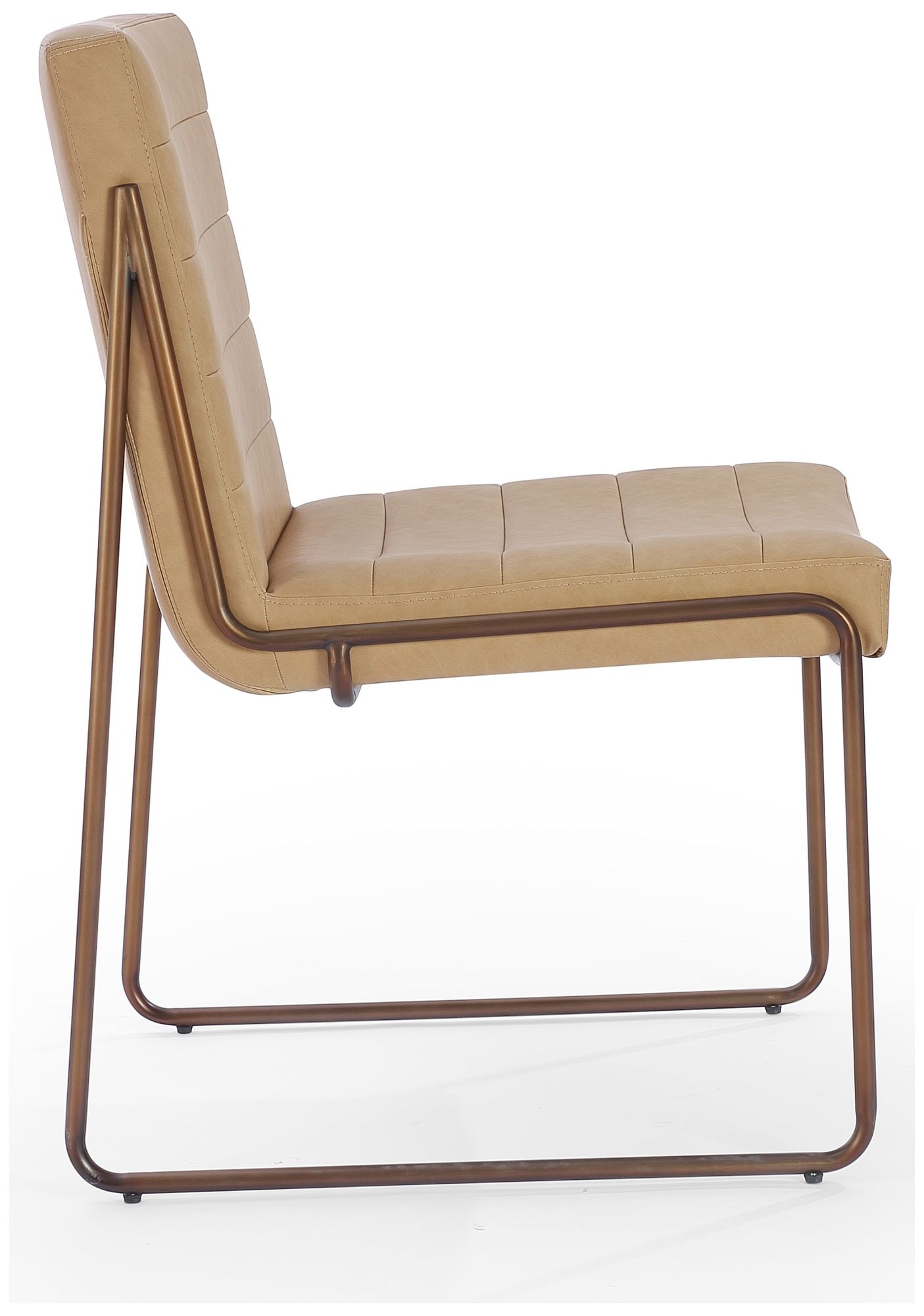 Image 3 Modus Madison Metal Frame Dining Chair in Honey Synthetic Leather more views