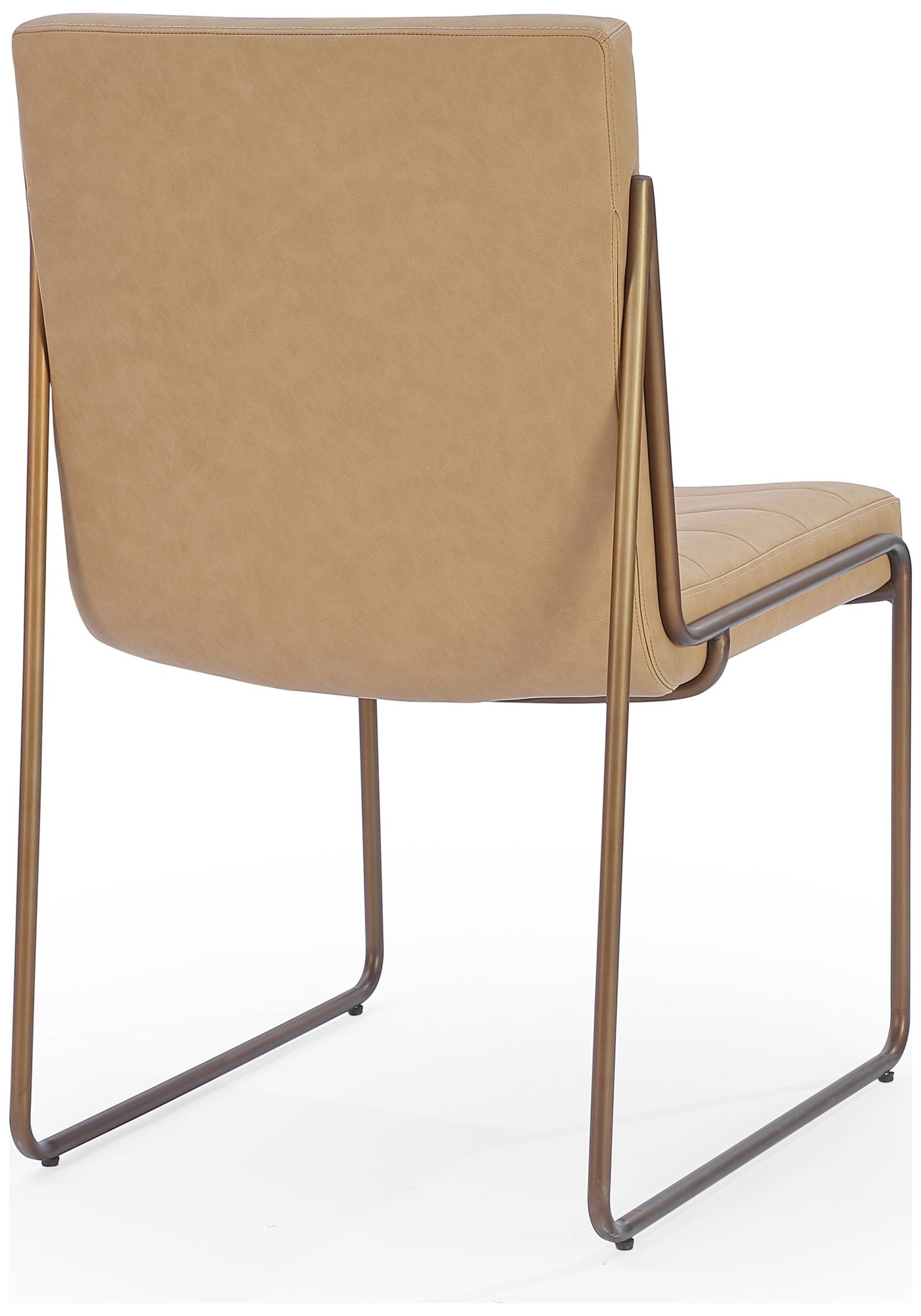 Image 4 Modus Madison Metal Frame Dining Chair in Honey Synthetic Leather more views