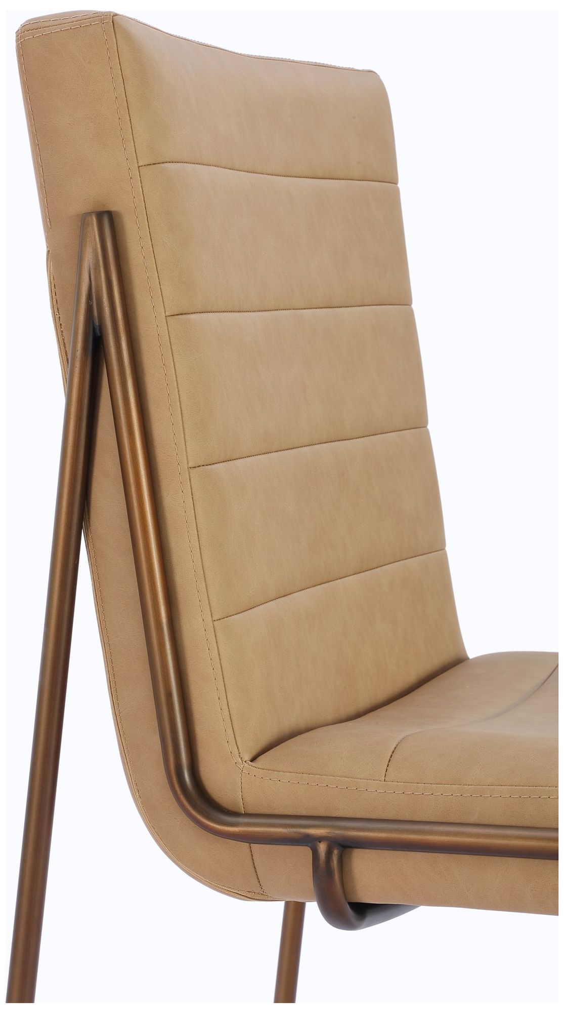 Image 6 Modus Madison Metal Frame Dining Chair in Honey Synthetic Leather more views