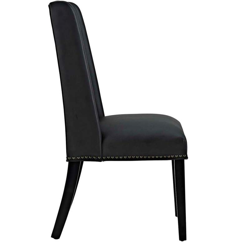 Image 3 Modway Baron 19 1/2" Wide Nailhead Trim Black Vinyl Dining Chair more views