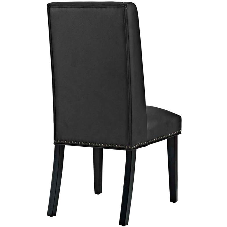 Image 4 Modway Baron 19 1/2" Wide Nailhead Trim Black Vinyl Dining Chair more views