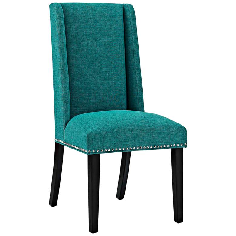 Image 2 Modway Baron 19 1/2" Wide Nailhead Trim Teal Fabric Dining Chair