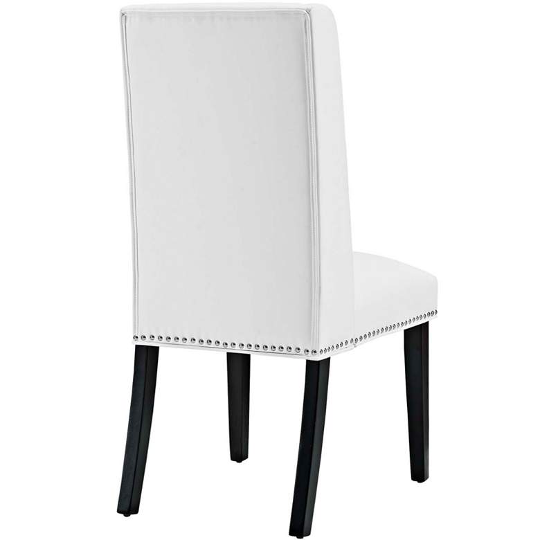 Image 4 Modway Baron 19 1/2" Wide White Vinyl and Nailhead Trim Dining Chair more views