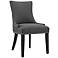 Modway Marquis 22" Wide Nailhead Trim Gray Fabric Dining Chair