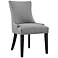 Modway Marquis 22" Wide Nailhead Trim Light Gray Fabric Dining Chair