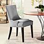 1_Modway Marquis 22" Wide Nailhead Trim Light Gray Fabric Dining Chair