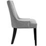 3_Modway Marquis 22" Wide Nailhead Trim Light Gray Fabric Dining Chair more views