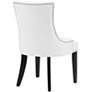 4_Modway Marquis 22" Wide Nailhead Trim White Faux Leather Dining Chair more views
