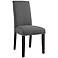 Modway Parcel 19" Wide High Back Gray Fabric Dining Side Chair