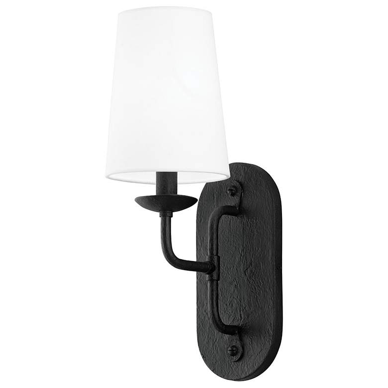 Image 1 Moe 17 1/2 inch High Black Iron Wall Sconce