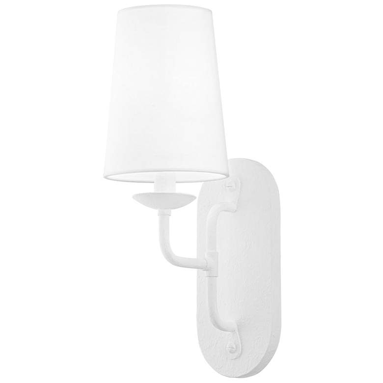 Image 1 Moe 17 1/2 inch High Gesso White Wall Sconce