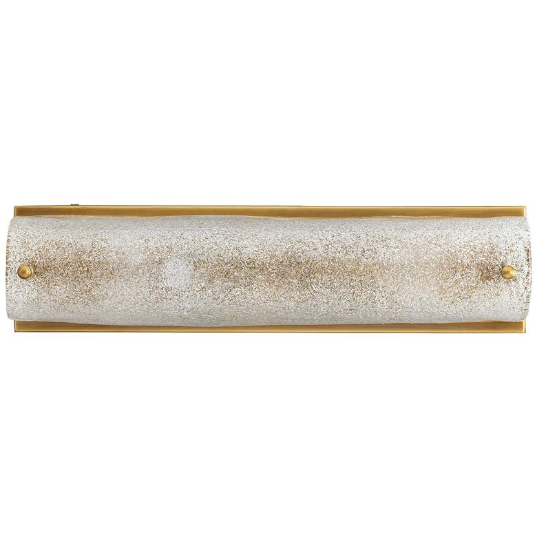 Image 3 Moet 16" High Antique Brass Double Rounded Glass Wall Sconce more views