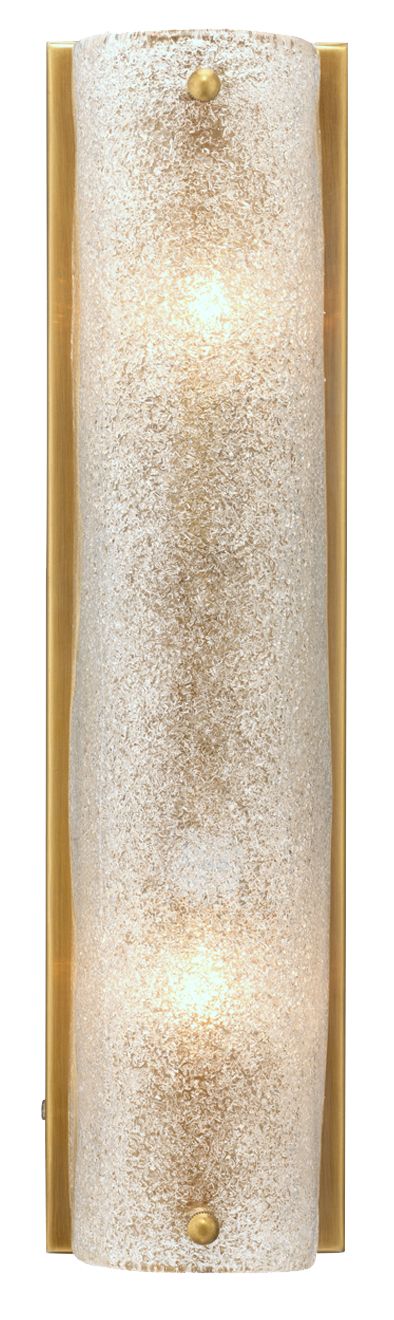 Image 5 Moet 16" High Antique Brass Double Rounded Glass Wall Sconce more views