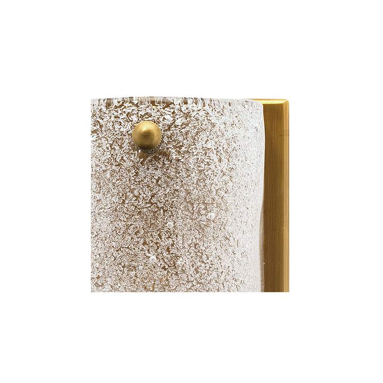 Image 2 Moet 8 1/4" High Antique Brass Rounded Glass Wall Sconce more views