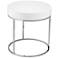 Mog Round White Side Table