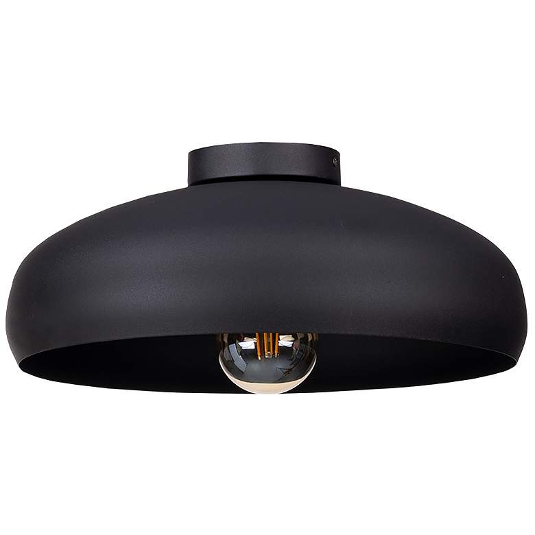 Image 1 Mogano 15.75" Wide Black Finish Ceiling Light