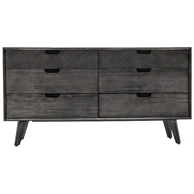 Image 1 Mohave Mid-Century Dresser with 6 Drawers in Tundra Gray Acacia
