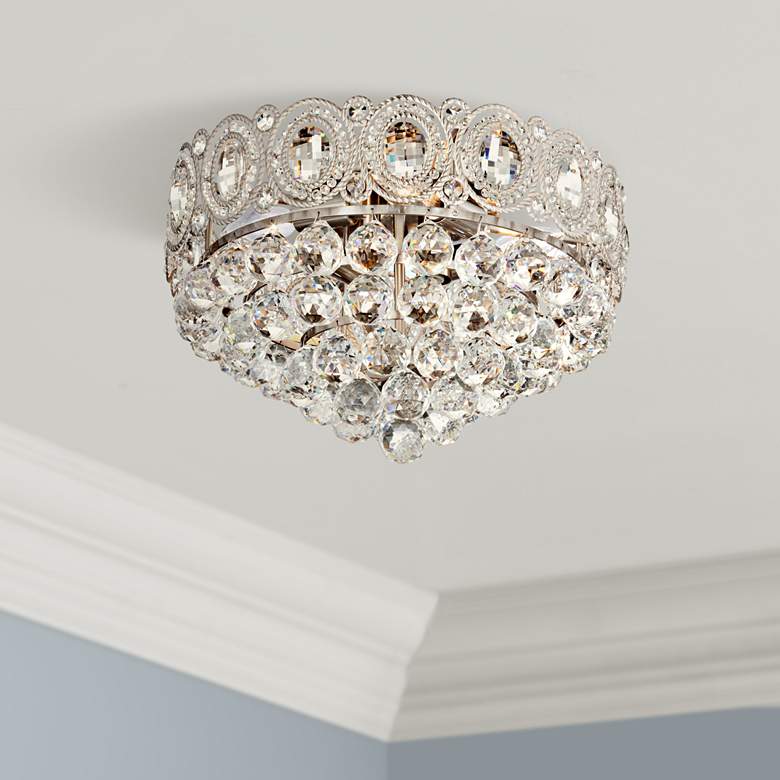 Moira 16&quot; Wide Crystal Ceiling Light