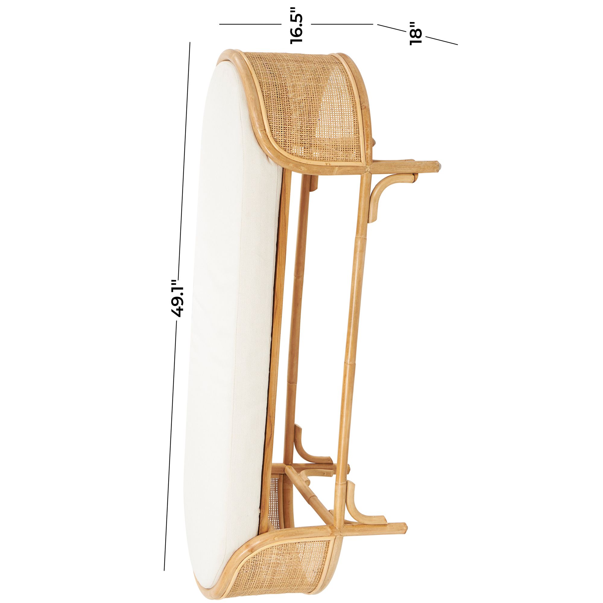 Image 5 Moira 49" Wide Brown Rattan Oval Accent Bench more views