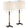 Moira Two-Tone Brass and Black Modern Table Lamps Set of 2