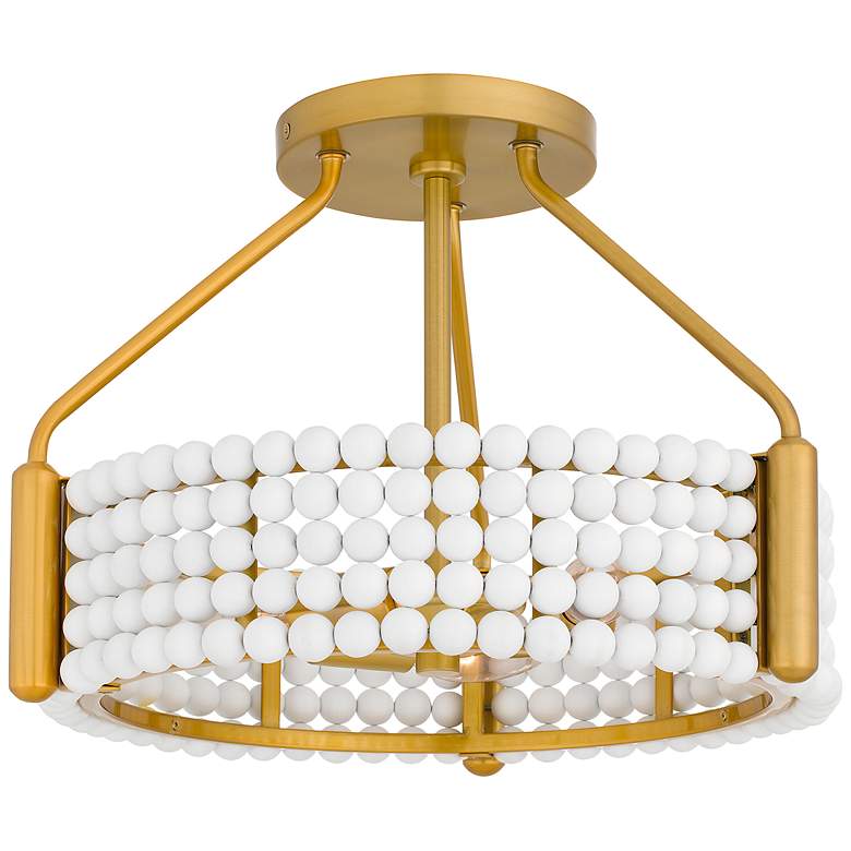 Image 1 Molly 3-Light Brushed Gold Semi-Flush Mount