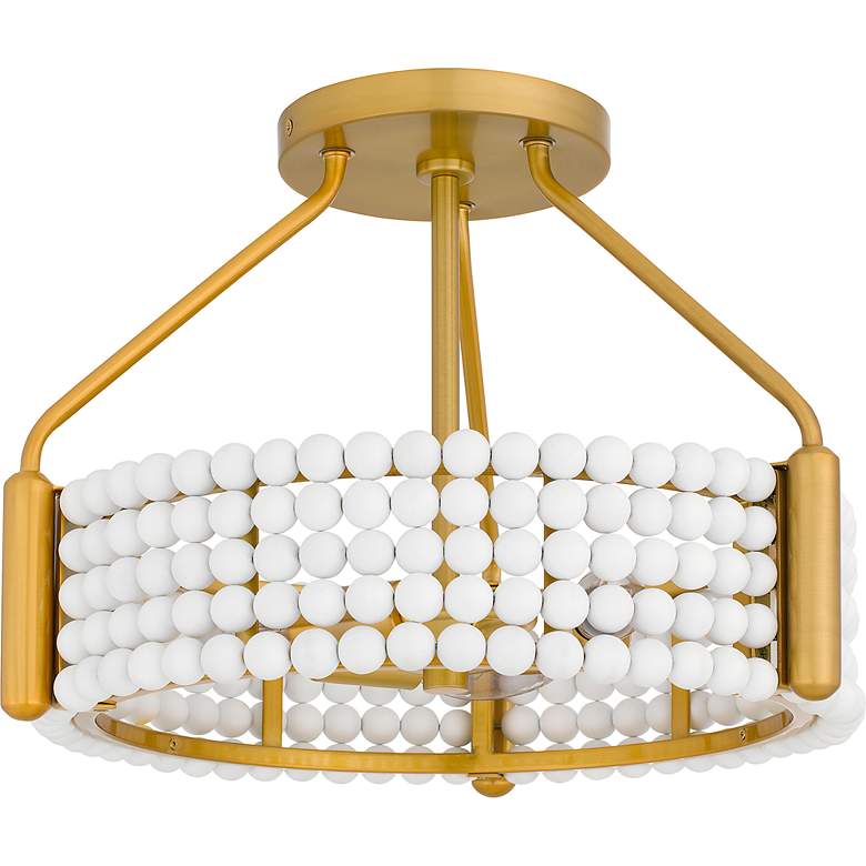 Image 2 Molly 3-Light Brushed Gold Semi-Flush Mount more views