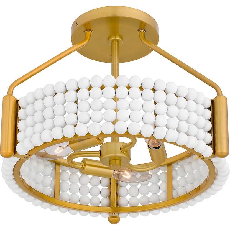 Image 4 Molly 3-Light Brushed Gold Semi-Flush Mount more views