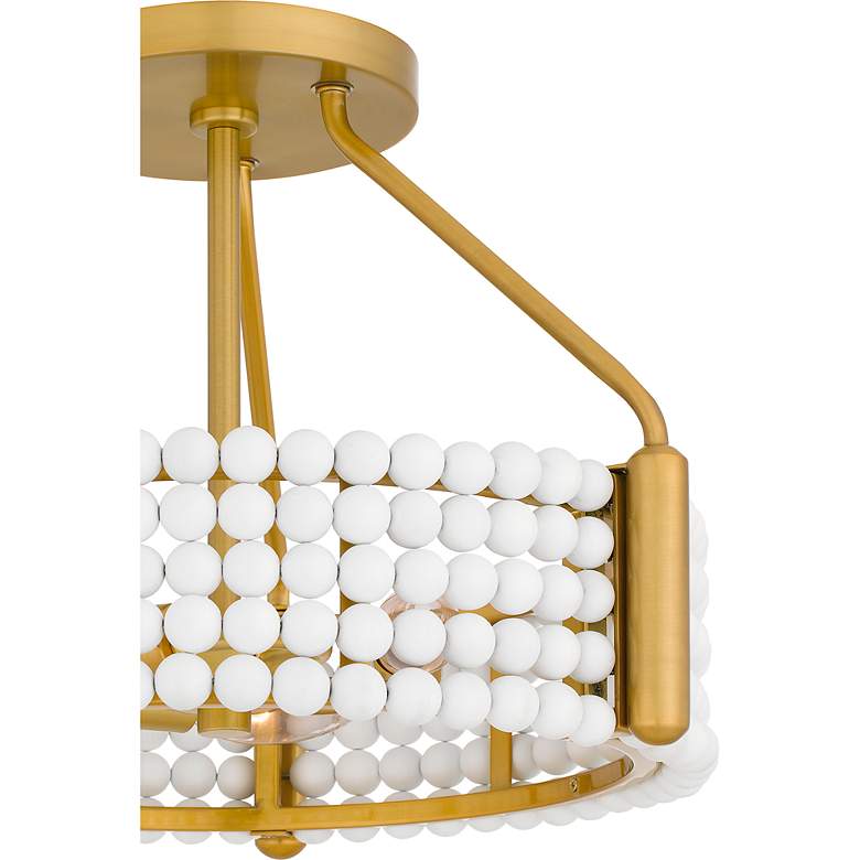 Image 7 Molly 3-Light Brushed Gold Semi-Flush Mount more views