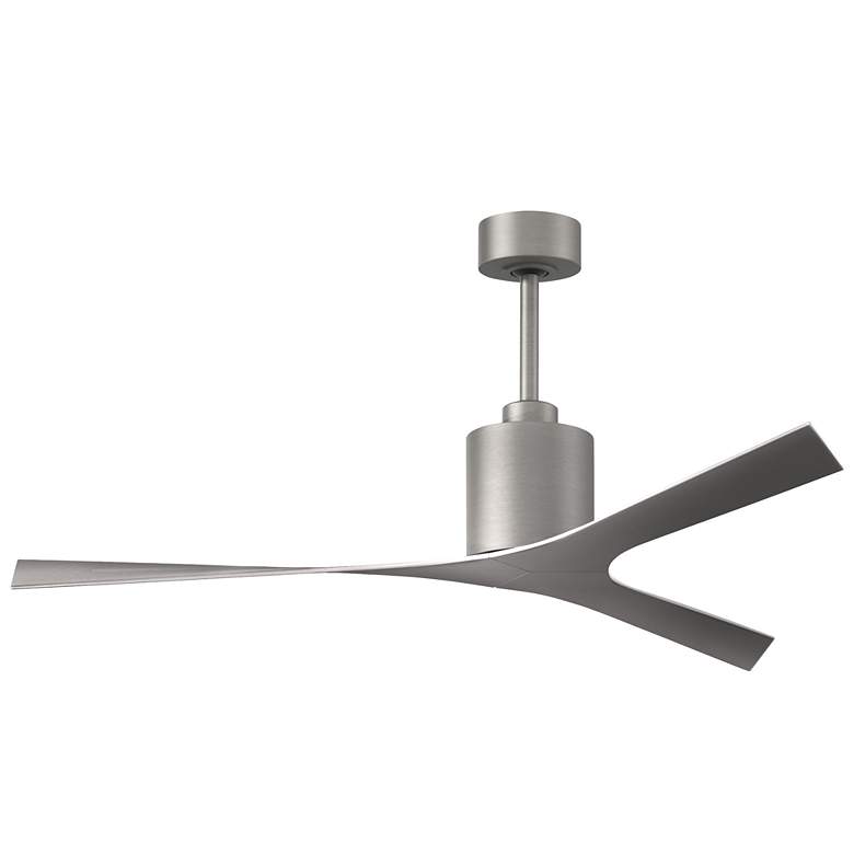 Image 1 Molly 56" Wide Brushed Nickel Ceiling Fan With Brushed Nickel Blades