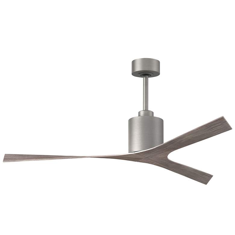 Image 1 Molly 56" Wide Brushed Nickel Ceiling Fan With Old Oak Tone Blades