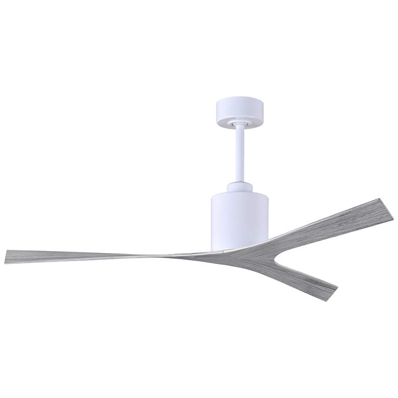 Image 1 Molly 56" Wide Gloss White Ceiling Fan With Barn Wood Tone Blades
