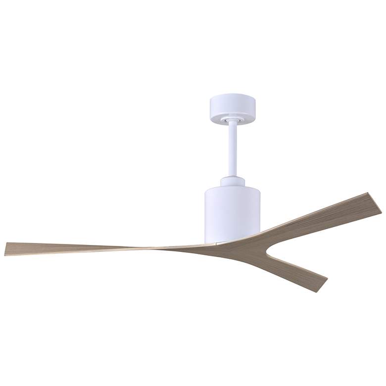 Image 1 Molly 56" Wide Gloss White Ceiling Fan With Gray Ash Tone Blades