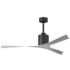 Molly 56" Wide Matte Black Ceiling Fan With Barn Wood Tone Blades