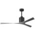 Molly 56" Wide Matte Black Ceiling Fan With Brushed Nickel Blades