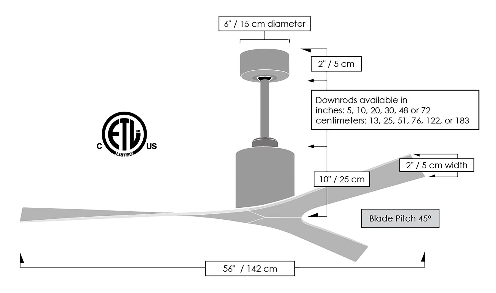 Image 7 Molly 56" Wide Matte Black Ceiling Fan With Gloss White Blades more views