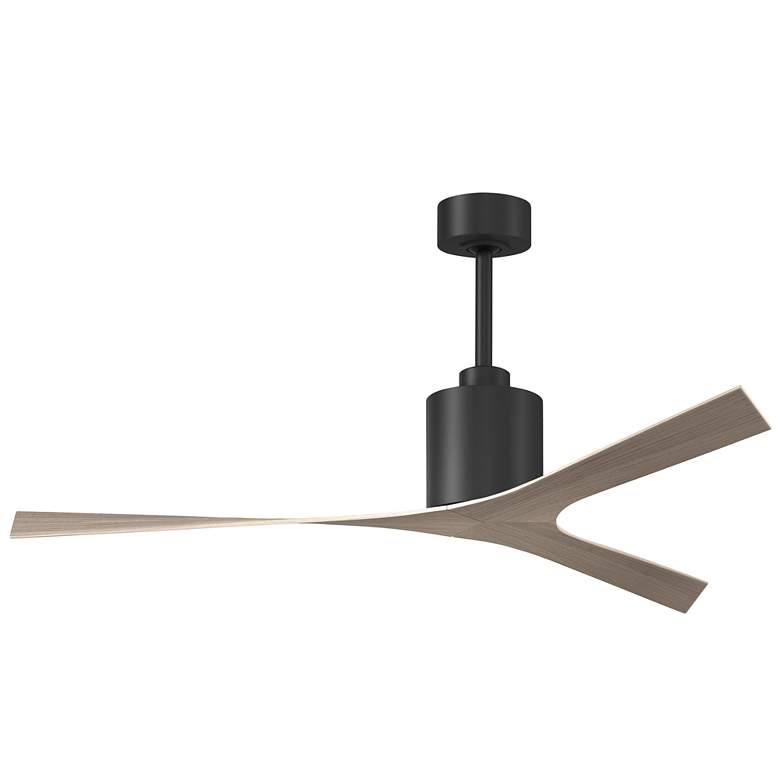 Image 1 Molly 56" Wide Matte Black Ceiling Fan With Gray Ash Tone Blades