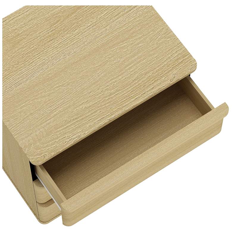 Image 5 Molly Modern Nightstand with 6 Drawers in Natural Oak - Set of 2 more views