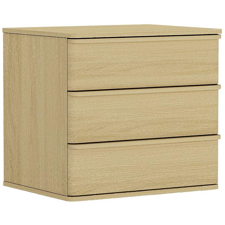 Image 6 Molly Modern Nightstand with 6 Drawers in Natural Oak - Set of 2 more views