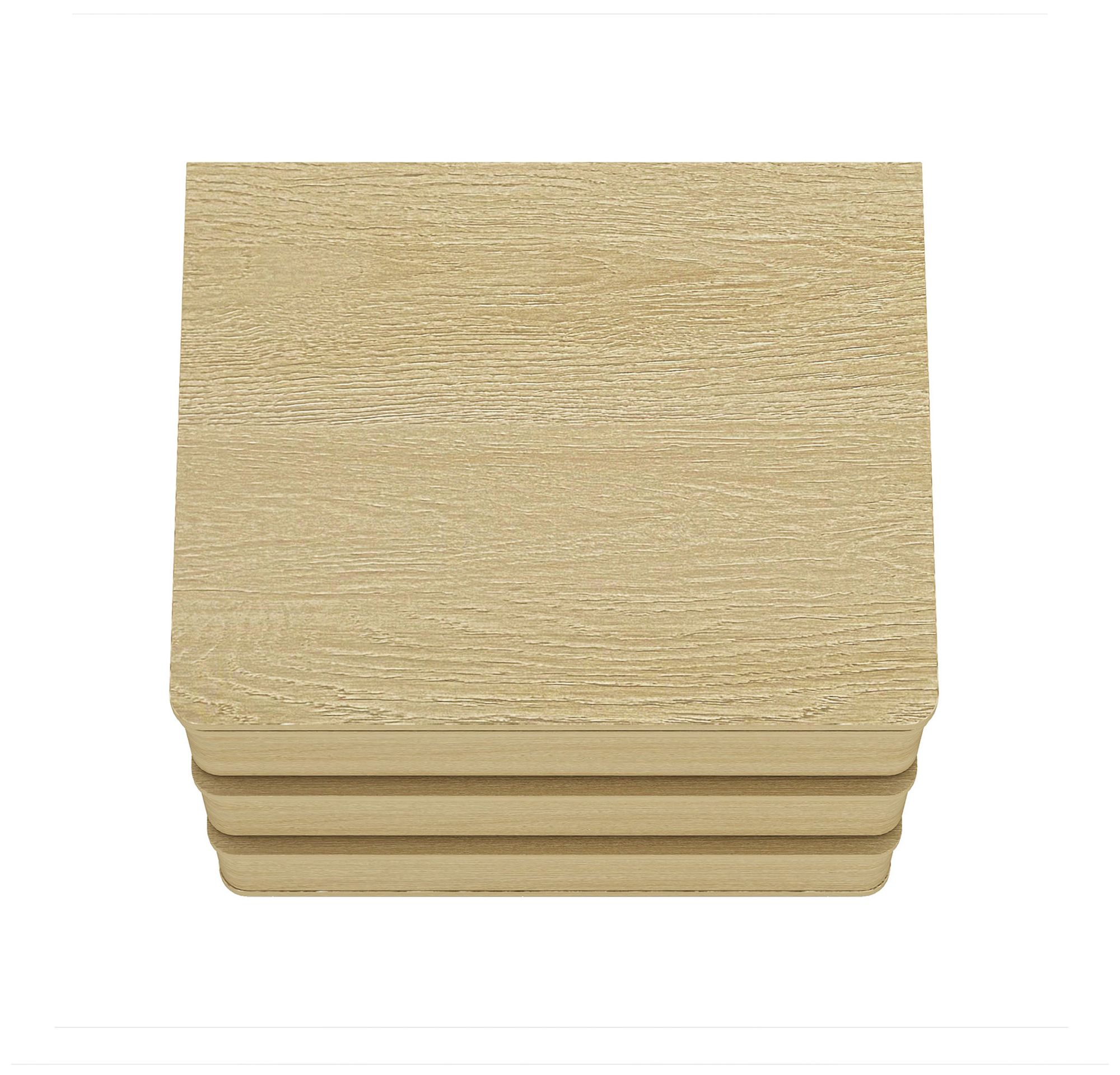 Molly Modern Nightstand with 6 Drawers in Natural Oak - Set of 2