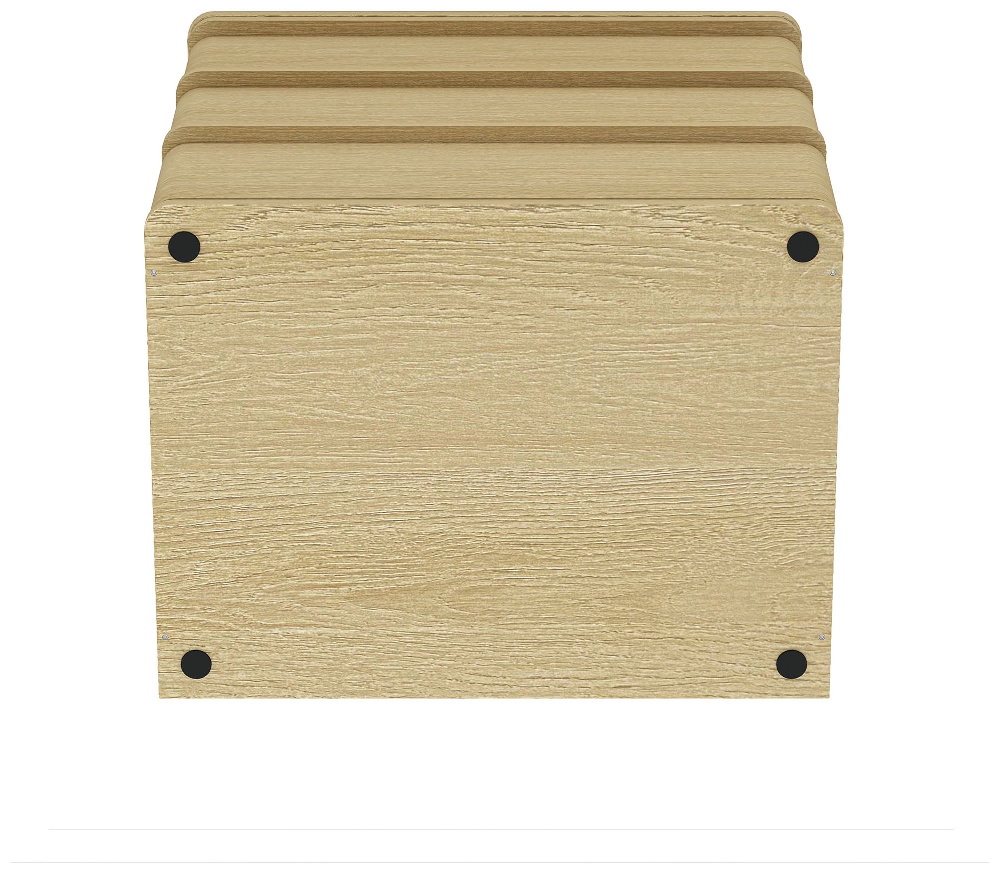 Molly Modern Nightstand with 6 Drawers in Natural Oak - Set of 2