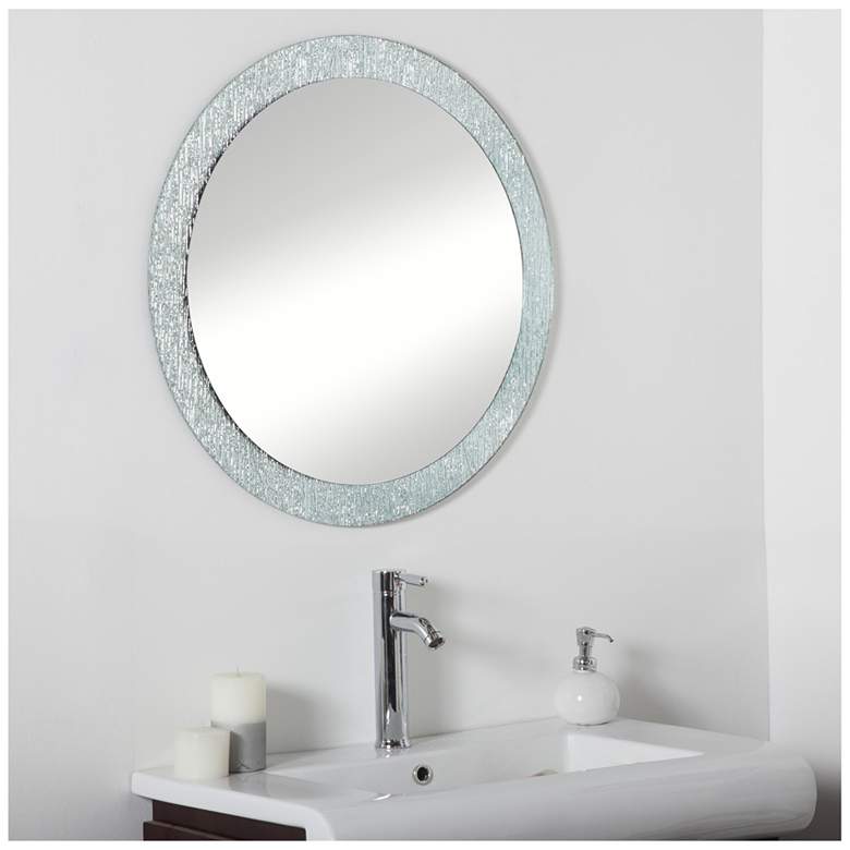 Image 1 Molten 27 1/2 inch Round Bathroom Wall Mirror