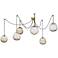 Molten Spider 48" Wide Natural Brass 6-Light Swag Chandelier