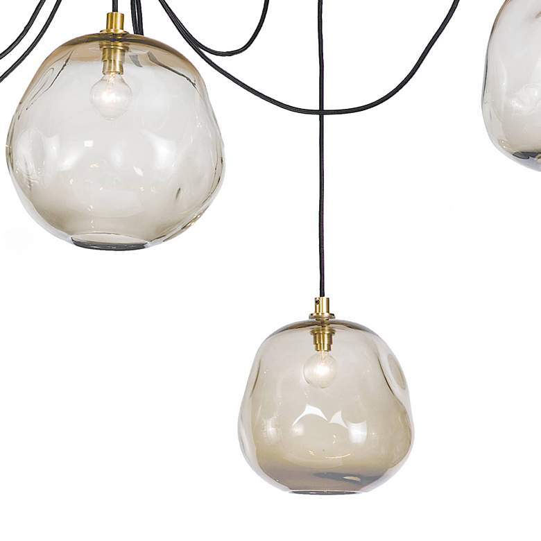 Image 4 Molten Spider 48" Wide Natural Brass 6-Light Swag Chandelier more views
