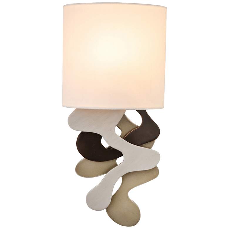 Image 1 Moma 15 1/4" High Mixed Metallic Layered Iron Wall Sconce