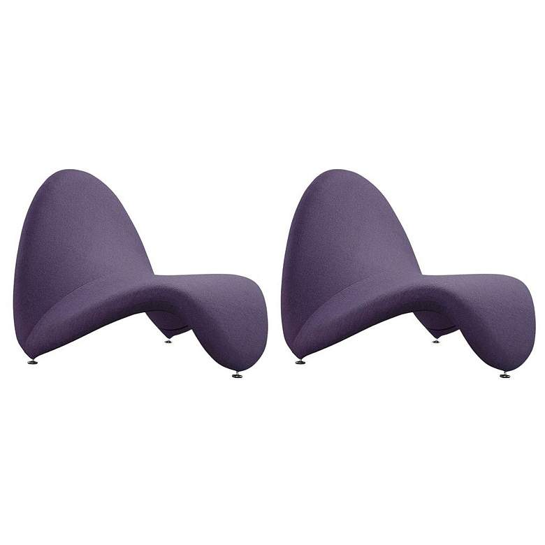 Image 1 MoMa Accent Chair in Purple (Set of 2)