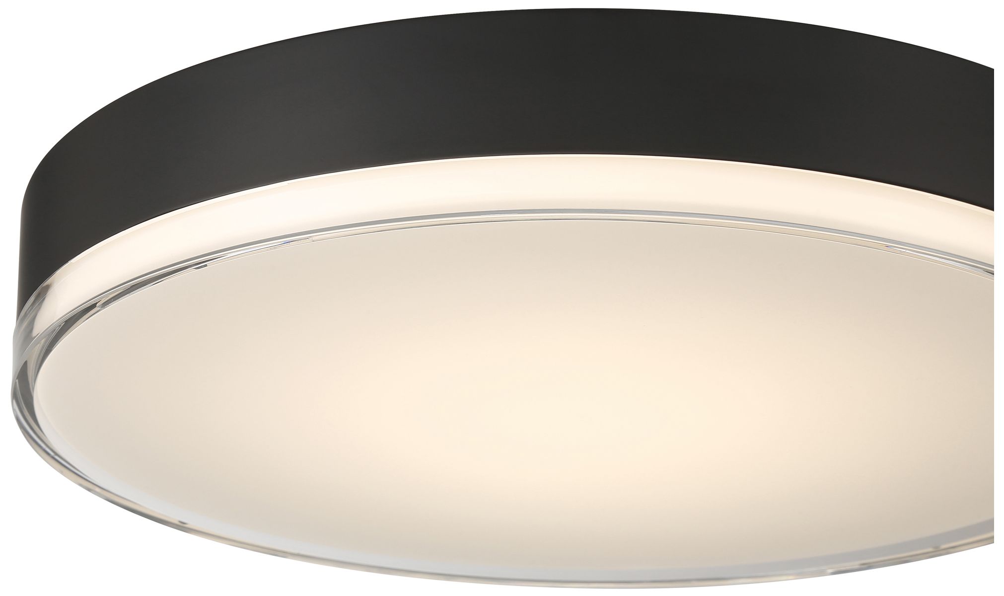 Thumbnail2 of Mona 16" Wide Matte black LED Flush Mount more views