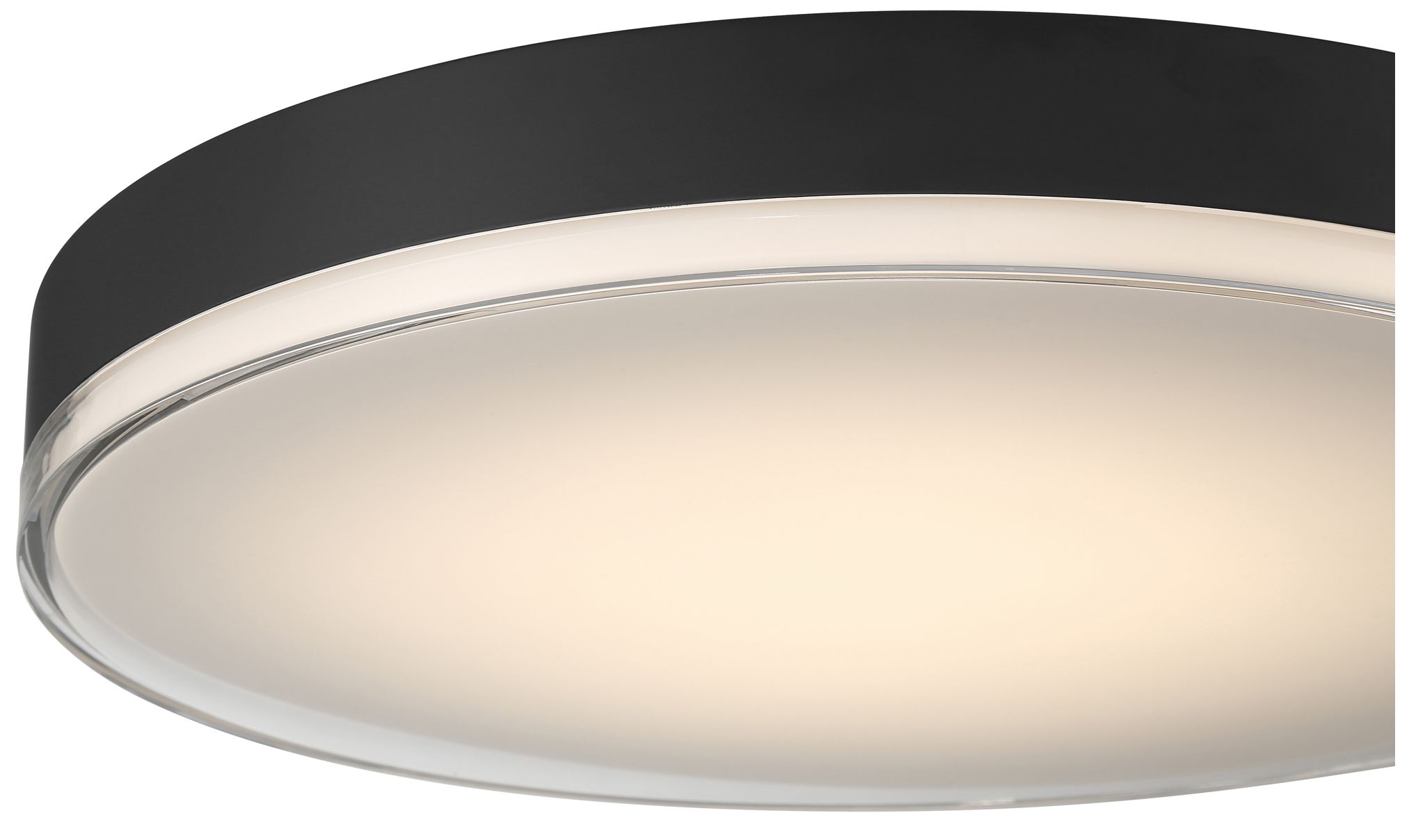Image 2 Mona 20" Wide Matte black LED Flush Mount more views