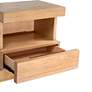 2_Mona 24" Wide Oak Wood 1-Drawer Nightstand more views