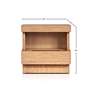 4_Mona 24" Wide Oak Wood 1-Drawer Nightstand more views