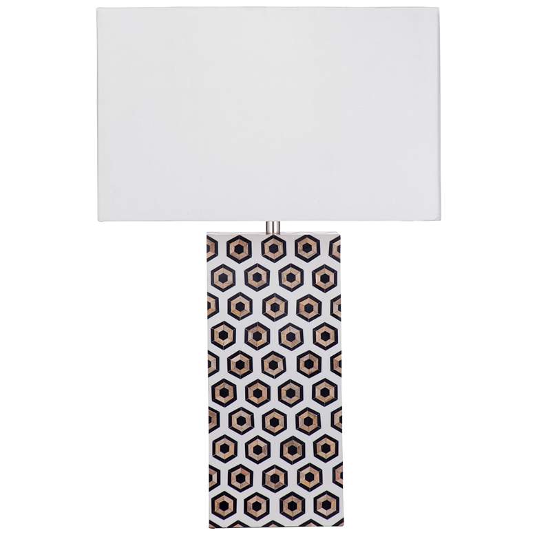 Image 1 Mona 27 inch Modern Styled White Table Lamp